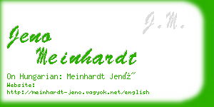 jeno meinhardt business card